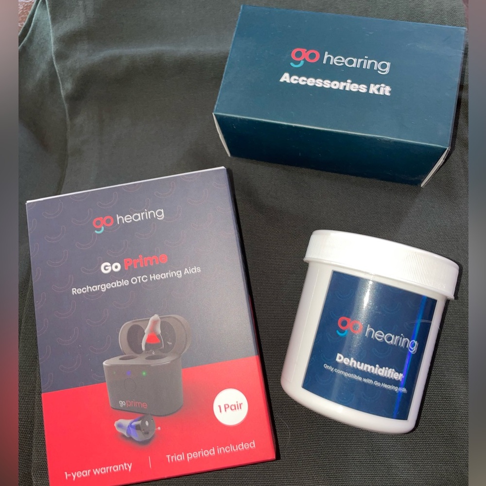Go Hearing - Go Prime Rechargegeabke OTC Hearing Aids - New in Box